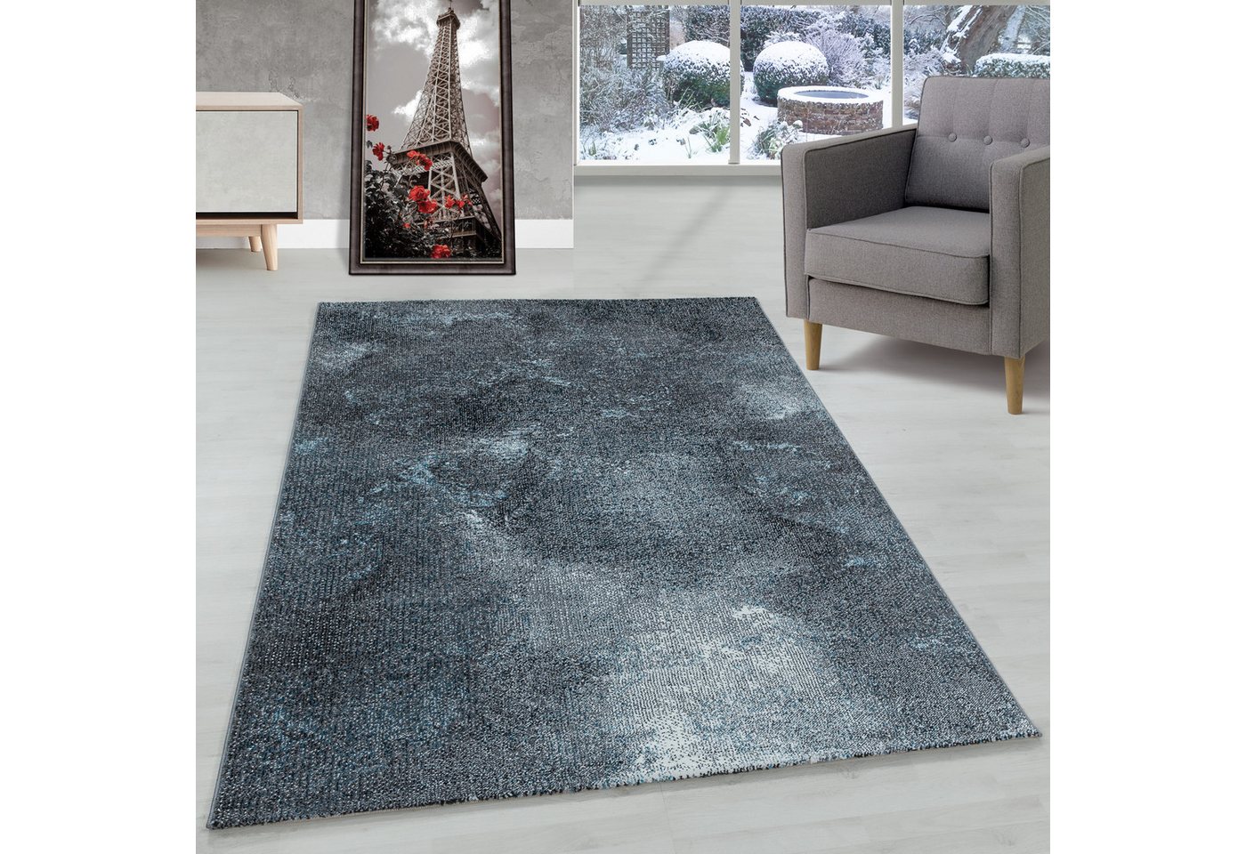 Frisé-Teppich Ombre Design, Carpettex, Läufer, Höhe: 8 mm, Modern Kurzflor Teppich Wohnzimmer Ombre Design verschidene größen von Carpettex