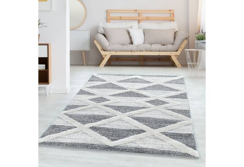 Carpettex Hochflor-Teppich Geometrisch Design, Läufer, Höhe: 20 mm, Teppich Wohnzimmer Geometrisch Design 3D Optik Skandinavische Stil Carpettex Hochflor-Teppich Geometrisch Design, Läufer, Höhe: 20 mm, Teppich Wohnzimmer Geometrisch Design 3D Optik Skandinavische Stil von Carpettex