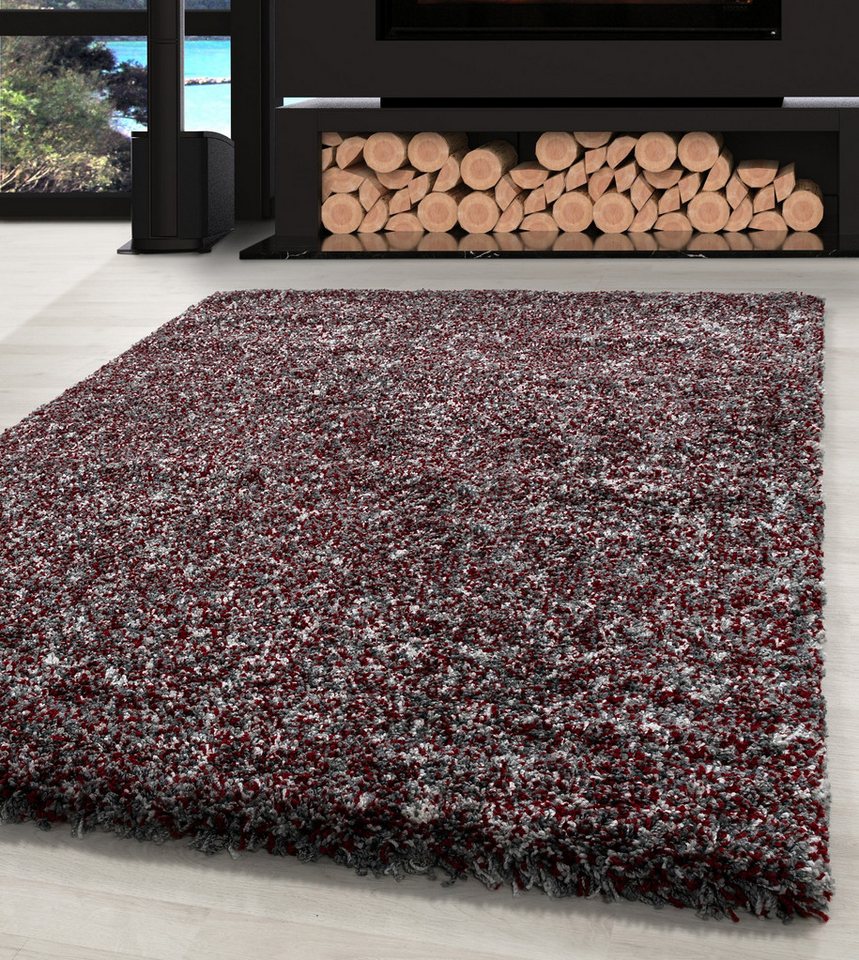 Hochflor-Teppich Meliert Design, Carpettex, Rund, Höhe: 30 mm, Teppich Meliert Design Teppich Wohnzimmer versch. farben und größen von Carpettex