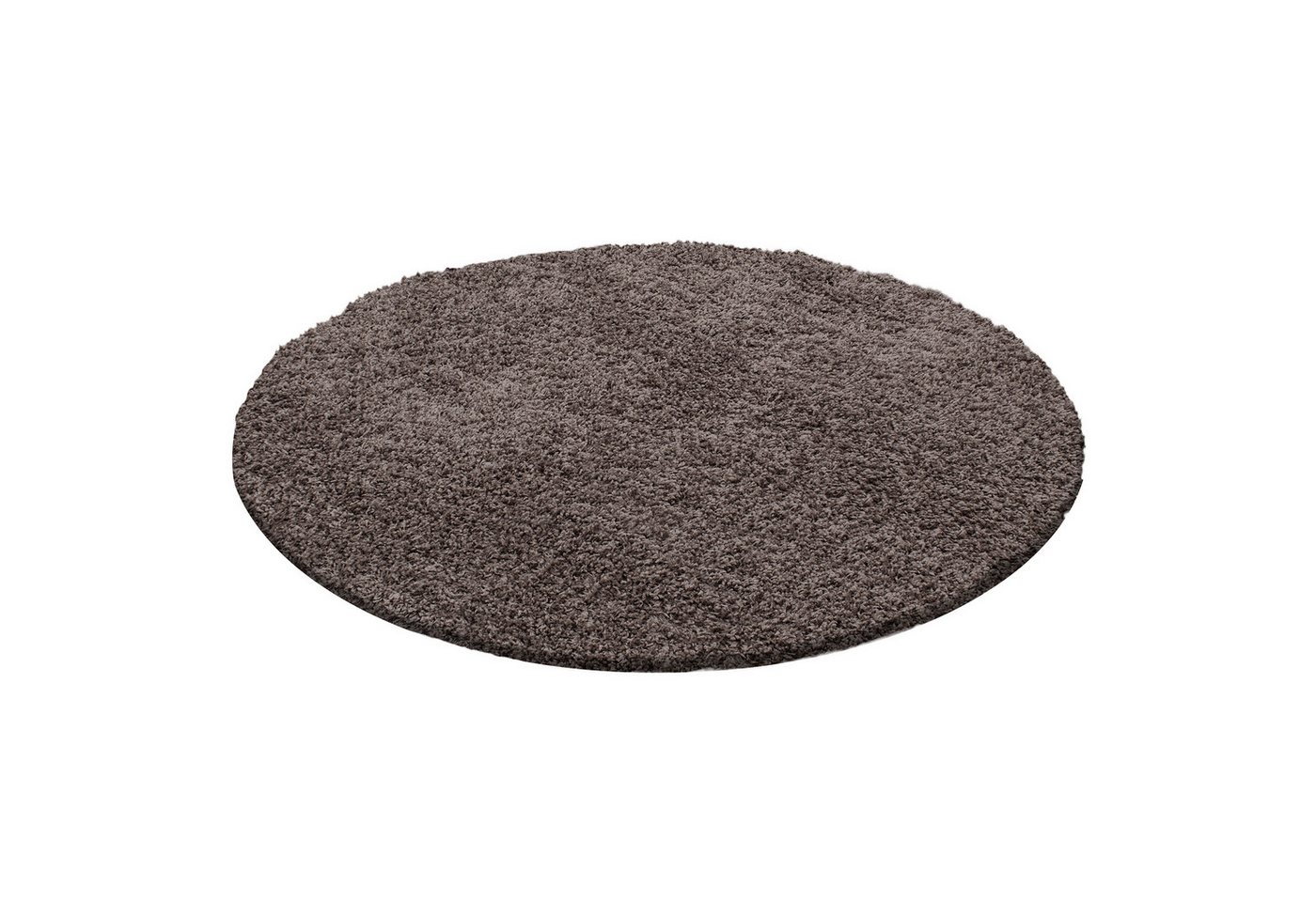 Hochflor-Teppich Unicolor - Einfarbig, Carpettex, Rund, Höhe: 50 mm, Teppich Einfarbig Shaggy 50 mm Florhöhe Langflor Teppich Wohnzimmer von Carpettex