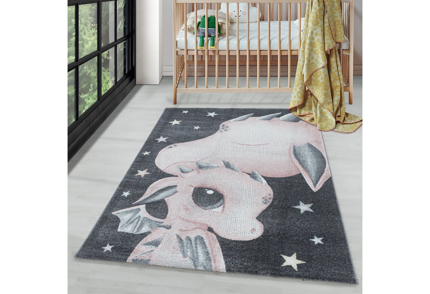 Kinderteppich Drachen design, Carpettex, Rechteckig, Höhe: 11 mm, Kinderteppich Drachen Design Teppich für Kinder Teppich Kinderzimmer von Carpettex