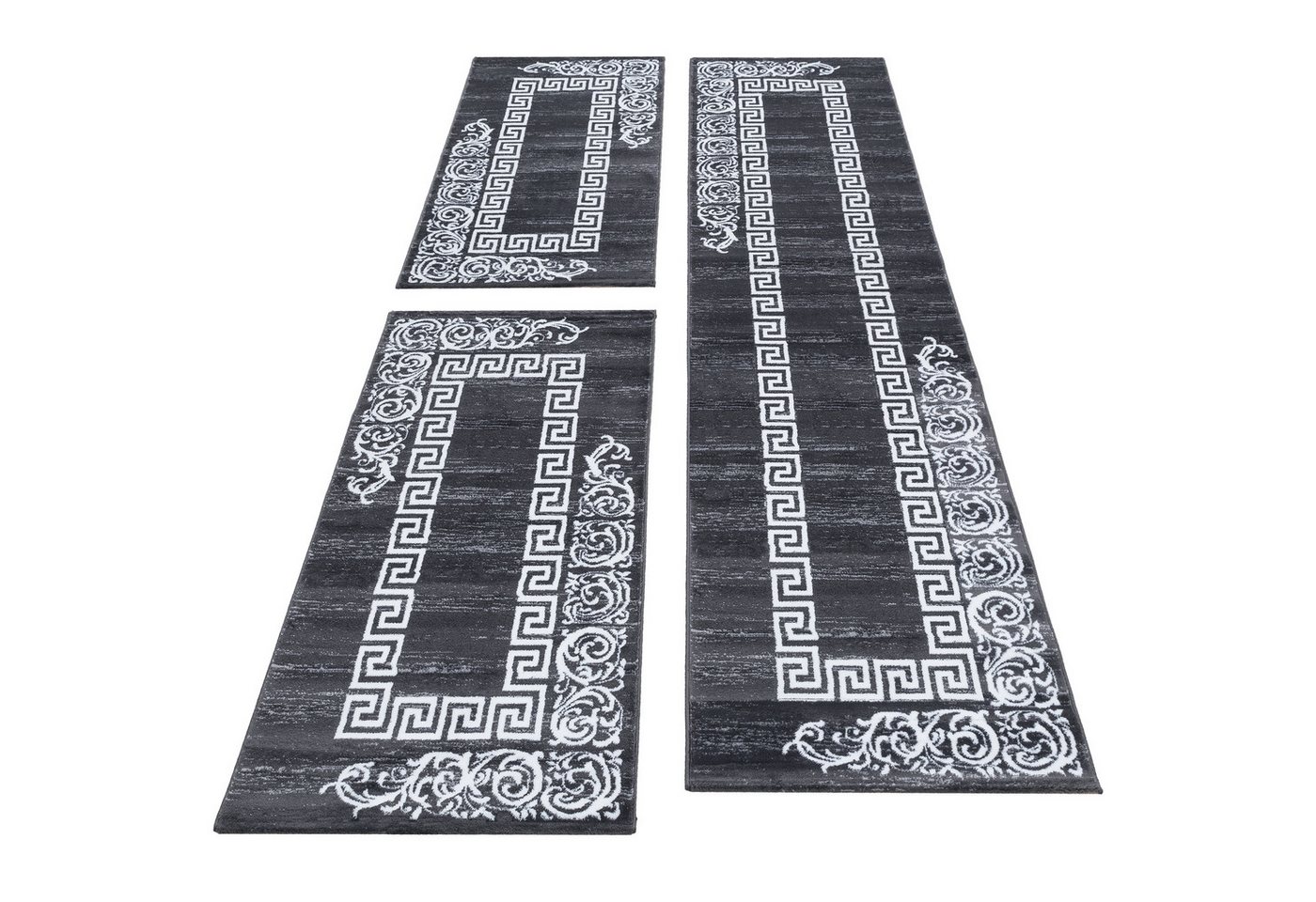 Carpettex Kurzflor-Bettumrandung Abstrakt Kariert Design, Höhe 12 mm, (Bett-Set, 3-tlg., Bettvorlage), Schlafzimmer Teppich Bettumrandung Läufer Set 3 teilig von Carpettex