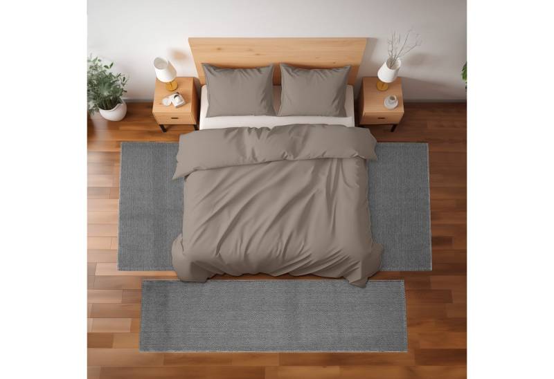 Carpettex Kurzflor-Bettumrandung Bordüre Design, Höhe 7 mm, (Bett-Set, 3-tlg., Bettvorlage), Schlafzimmer Teppich Bettumrandung Läufer Set 3 teilig von Carpettex