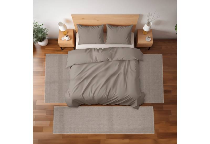 Carpettex Kurzflor-Bettumrandung Bordüre Design, Höhe 7 mm, (Bett-Set, 3-tlg., Bettvorlage), Schlafzimmer Teppich Bettumrandung Läufer Set 3 teilig von Carpettex