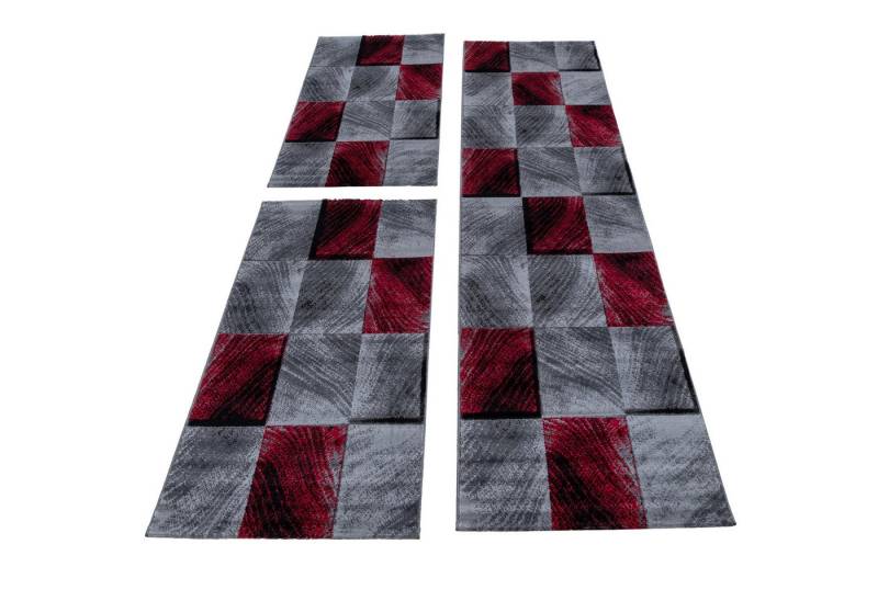 Carpettex Kurzflor-Bettumrandung Kariert Design, Höhe 6 mm, (Bett-Set, 3-tlg., Bettvorlage), Schlafzimmer Teppich Bettumrandung Läufer Set 3 teilig von Carpettex