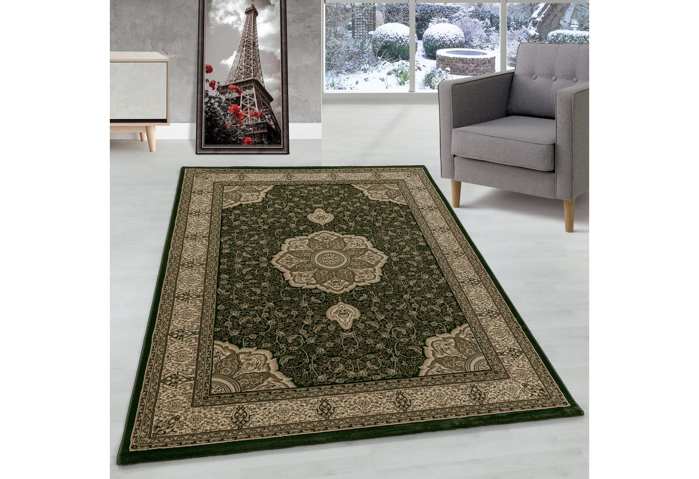 Orientteppich Orientalisch Design, Carpettex, Läufer, Höhe: 9 mm, Orient Teppich Wohnzimmer Orientalisch Design Kurzflor Pflegeleicht von Carpettex