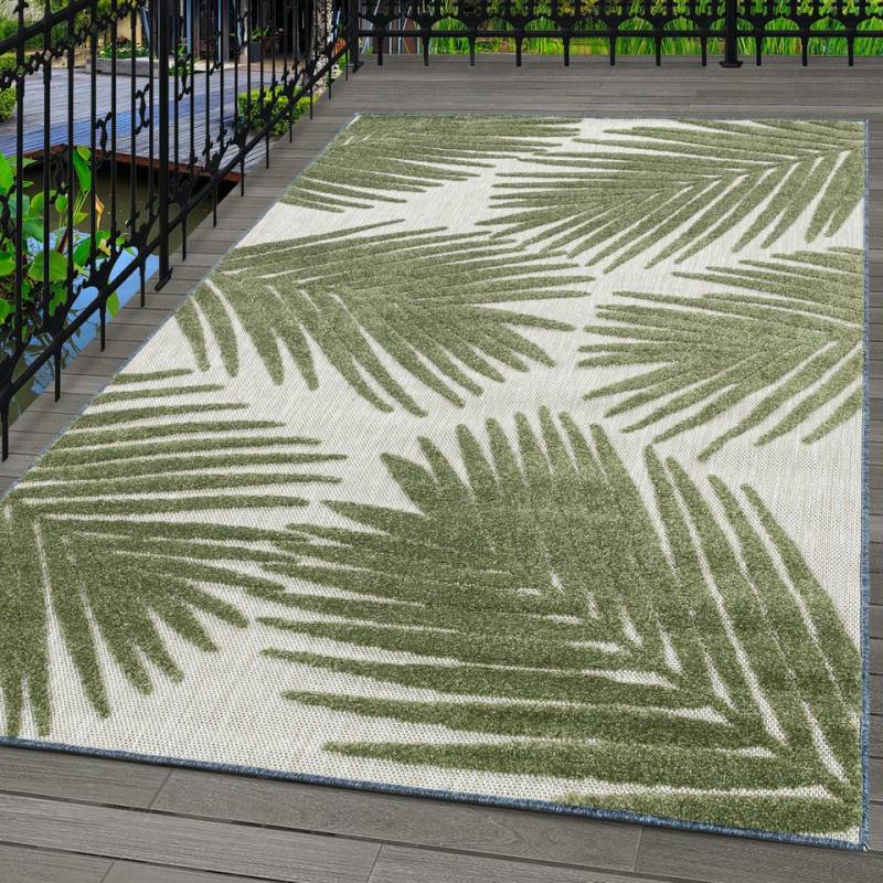 Carpettex Outdoorteppich Palmen-Design, Läufer, Höhe: 10 mm, Outdoor Teppich Grün 3D Palmen Design für Küchen Balkon Terrasse von Carpettex