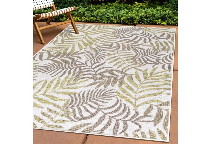 Carpettex Outdoorteppich Palmen Design, Läufer, Höhe: 5 mm, Teppich Palmen Design Flachgewebe Küchenteppich Balkon Terrasse von Carpettex