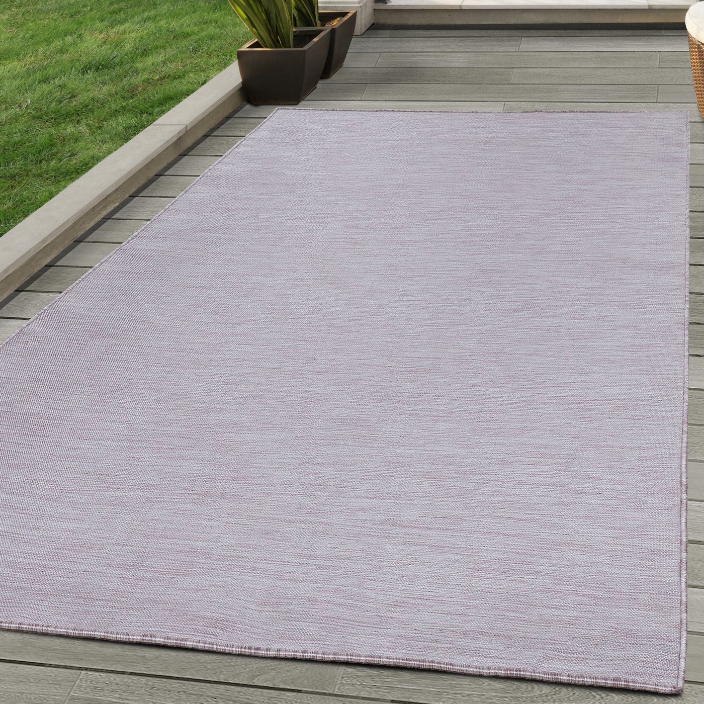 Outdoorteppich Unicolor - Einfarbig, Carpettex, Läufer, Höhe: 7 mm, Outdoor Teppich Einfarbig Teppich für Küche Balkon Terrasse von Carpettex