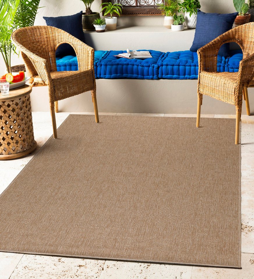 Outdoorteppich Vintage Design, Carpettex, Läufer, Höhe: 5 mm, Outdoor Teppich Vintage Design Natur Optik für Küche Balkon Terrasse von Carpettex