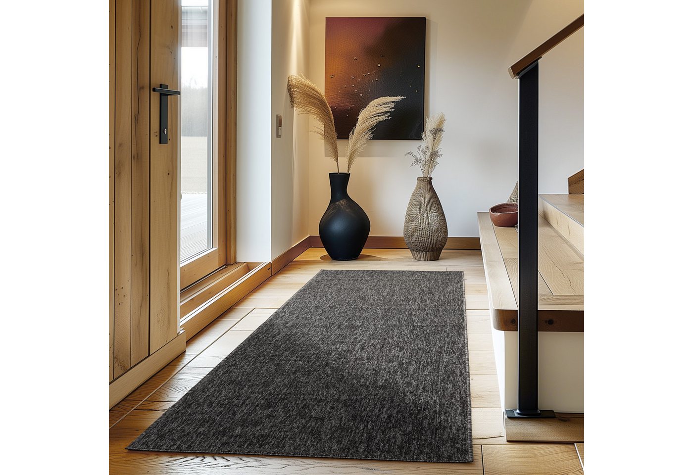 Schlingenteppich Unicolor - Einfarbig, Carpettex, Läufer, Höhe: 7 mm, Kurzflor Schlingen Teppich Wohnzimmer Einfarbig Modern von Carpettex