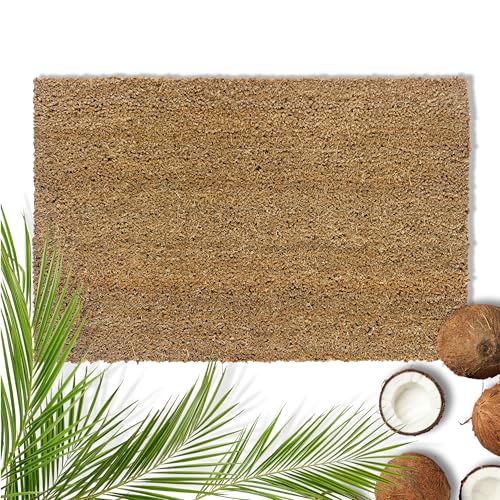 Carpido Fußmatte Kokos 60x90cm sehr strapazierfähig - 16mm DIY Kokosmatte Natur antibakteriell - Fußabtreter Fußabstreifer Schmutzfangmatte umweltfreundlich von Carpido
