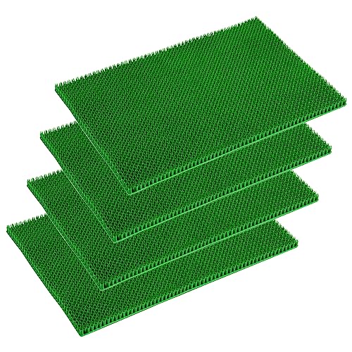 Carpido Fußmatte grün für aussen - strapazierfähige Türmatte Outdoor 40x60 cm 4er Set - Fußabstreifer für den Außenbereich - Fußabtreter mit feinen Borsten von Carpido