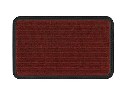 Carpido Fussmatten - Sauberlauf - Schmutzfangmatte - Outdoorfußmatte - Stufenmatte - Stufenteppich geeignet - strapazierfähige Türmatte - 25 x 60 cm - rot von Carpido