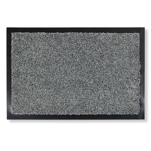 Carpido Hochwertige Fußmatte Innen & Außen - anthrazit - 60 x 80 cm - rutschfeste Schmutzfangmatte wetterfest - Strapazierfähiger Läufer Eingangsbereich, Flur von Carpido