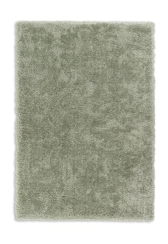 Carpido Hochwertiger Teppich Wohnzimmer, Schlafzimmer - Hochflor Teppich einfarbig - Flachgewebe - einzigartig flauschig - Teppich Salbei meliert 67 x 130 cm Carpido Hochwertiger Teppich Wohnzimmer, Schlafzimmer - Hochflor Teppich einfarbig - Flachgewebe - einzigartig flauschig - Teppich Salbei meliert 67 x 130 cm von Carpido