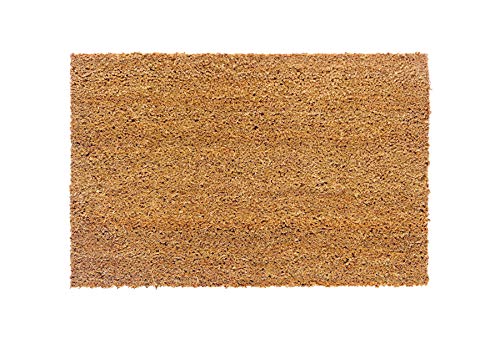 Carpido rutschfeste Kokosmatte - antibakterielle Fussmatte für den überdachten Außenbereich - nachhaltige Naturfaser - 100% Kokos - 50x80 cm - Natur von Carpido