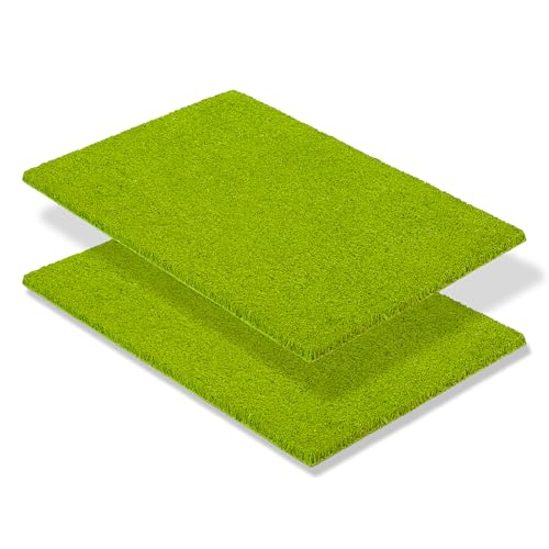 Carpido rutschfeste Kokosmatte - 2er Set 40 x 60 cm Grün - nachhaltige Naturfaser für den überdachten Außenbereich - 100% Kokos Fußmatte - Türmatte Eingang Carpido rutschfeste Kokosmatte - 2er Set 40 x 60 cm Grün - nachhaltige Naturfaser für den überdachten Außenbereich - 100% Kokos Fußmatte - Türmatte Eingang von Carpido