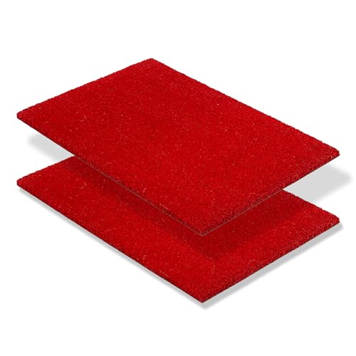 Carpido rutschfeste Kokosmatte - 2er Set 40 x 60 cm Rot - nachhaltige Naturfaser für den überdachten Außenbereich - 100% Kokos Fußmatte - Türmatte Eingang Carpido rutschfeste Kokosmatte - 2er Set 40 x 60 cm Rot - nachhaltige Naturfaser für den überdachten Außenbereich - 100% Kokos Fußmatte - Türmatte Eingang von Carpido