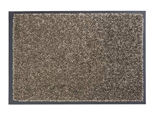 Carpido strapazierfähige Schmutzfangmatte Clara – rutschfeste Türmatte – Fußmatte für den Innenbereich – Eingangsmatte – Vorleger (Taupe, 60x80cm) von Carpido