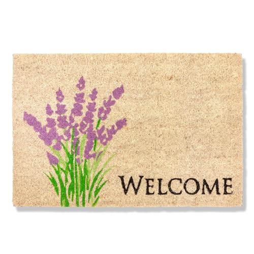 Carpido Fußmatte Kokos Lavendel – Türmatte 40x60 cm – antibakterielle Eingangsmatte – Kokosmatte mit Vinylrücken – natürliches Material – 100% Kokos Carpido Fußmatte Kokos Lavendel – Türmatte 40x60 cm – antibakterielle Eingangsmatte – Kokosmatte mit Vinylrücken – natürliches Material – 100% Kokos von Carpido