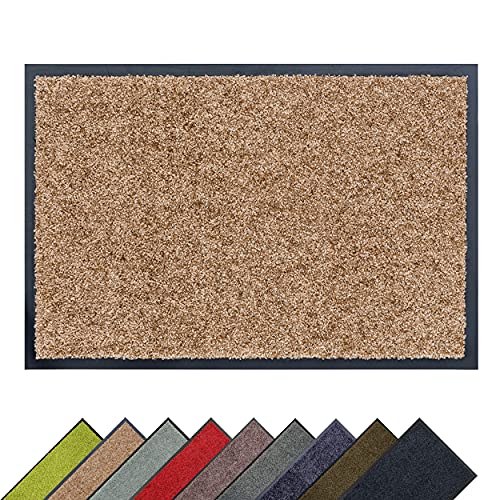 Carpido Fußmatte Sand – Eingangsmatte innen – Schmutzfangmatte 40x60 cm – Läufer Flur rutschfest – Wohnzimmer Deko - Türmatte Sauberlaufmatte von Carpido