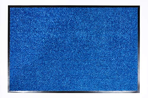 Carpido Fußmatte blau – Eingangsmatte innen – Schmutzfangmatte 40x60 cm – Läufer Flur rutschfest – Wohnzimmer Deko - Türmatte Sauberlaufmatte von Carpido