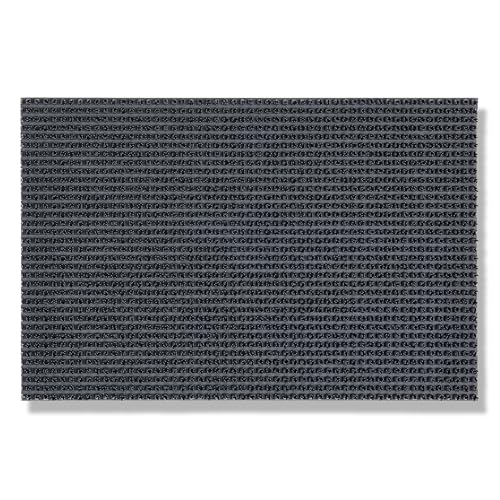 Wetterfeste Fußmatte Garten - Grau 40 x 60 cm - Schmutzfangmatte außen - Fussmatte leicht zu reinigen - Türmatte Plastik Borsten 1,4 cm hoch von Carpido