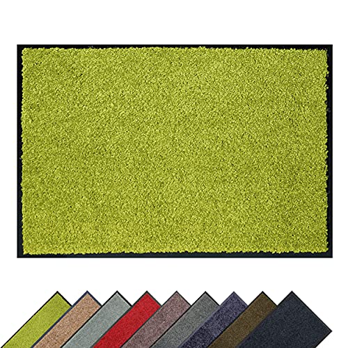 Carpido Fußmatte grün – Eingangsmatte innen – Schmutzfangmatte 40x60 cm – Läufer Flur rutschfest – Wohnzimmer Deko - Türmatte Sauberlaufmatte von Carpido