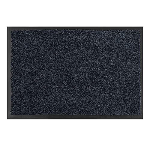 Carpido Fußmatte schwarz – Eingangsmatte innen – Schmutzfangmatte 40x60 cm – Läufer Flur rutschfest – Wohnzimmer Deko - Türmatte Sauberlaufmatte von Carpido