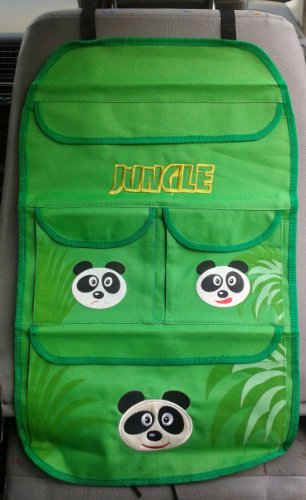 Carpoint Kids Kollektion Rücksitztasche Model Panda aus der Jungle Serie.Organizer Rückenlehnenschutz & Utensilientasche Sitzschoner Lehnenschutz Hecksitzschoner … von Carpoint
