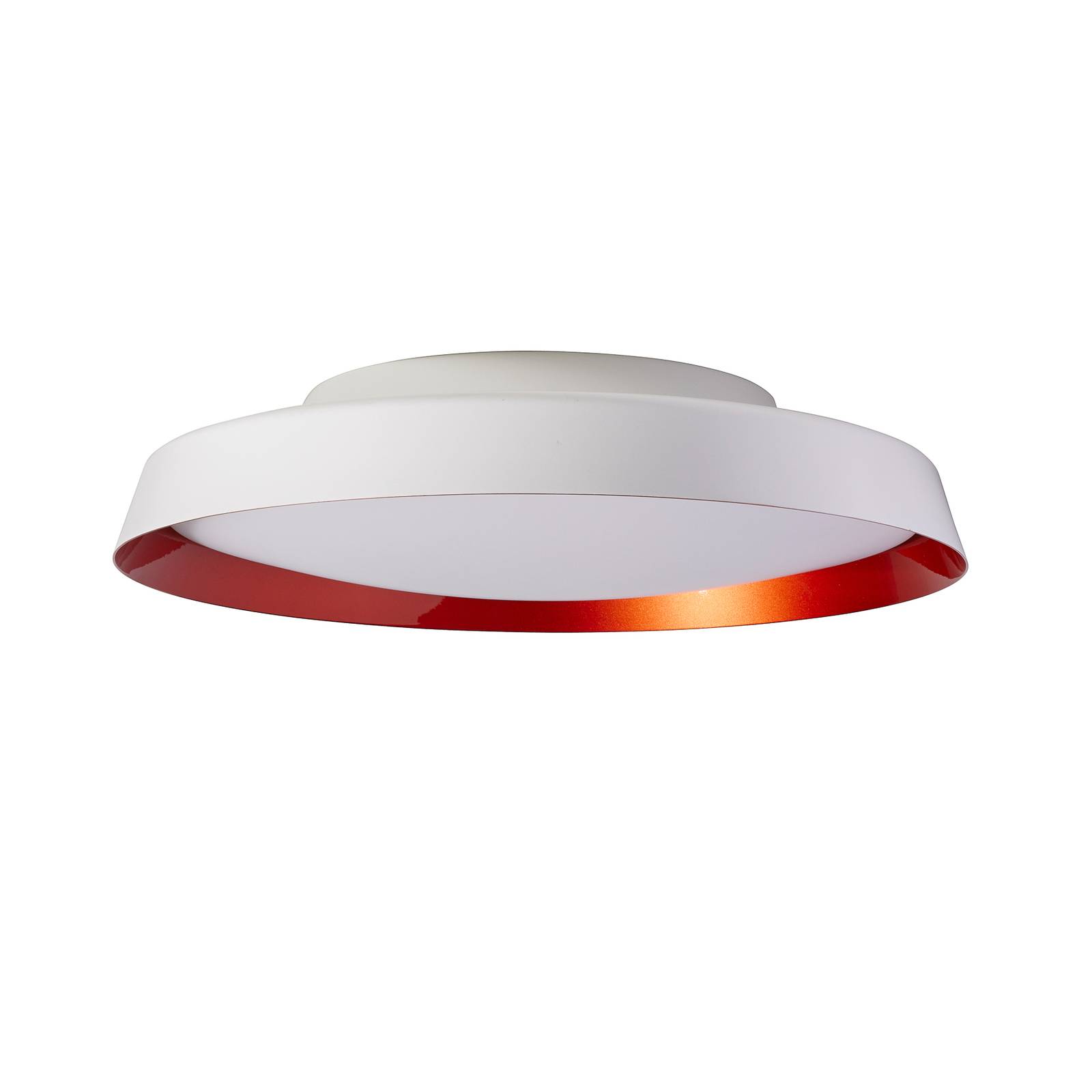 LED-Deckenleuchte Boop! Ø54cm weiß/rot metallic von Carpyen