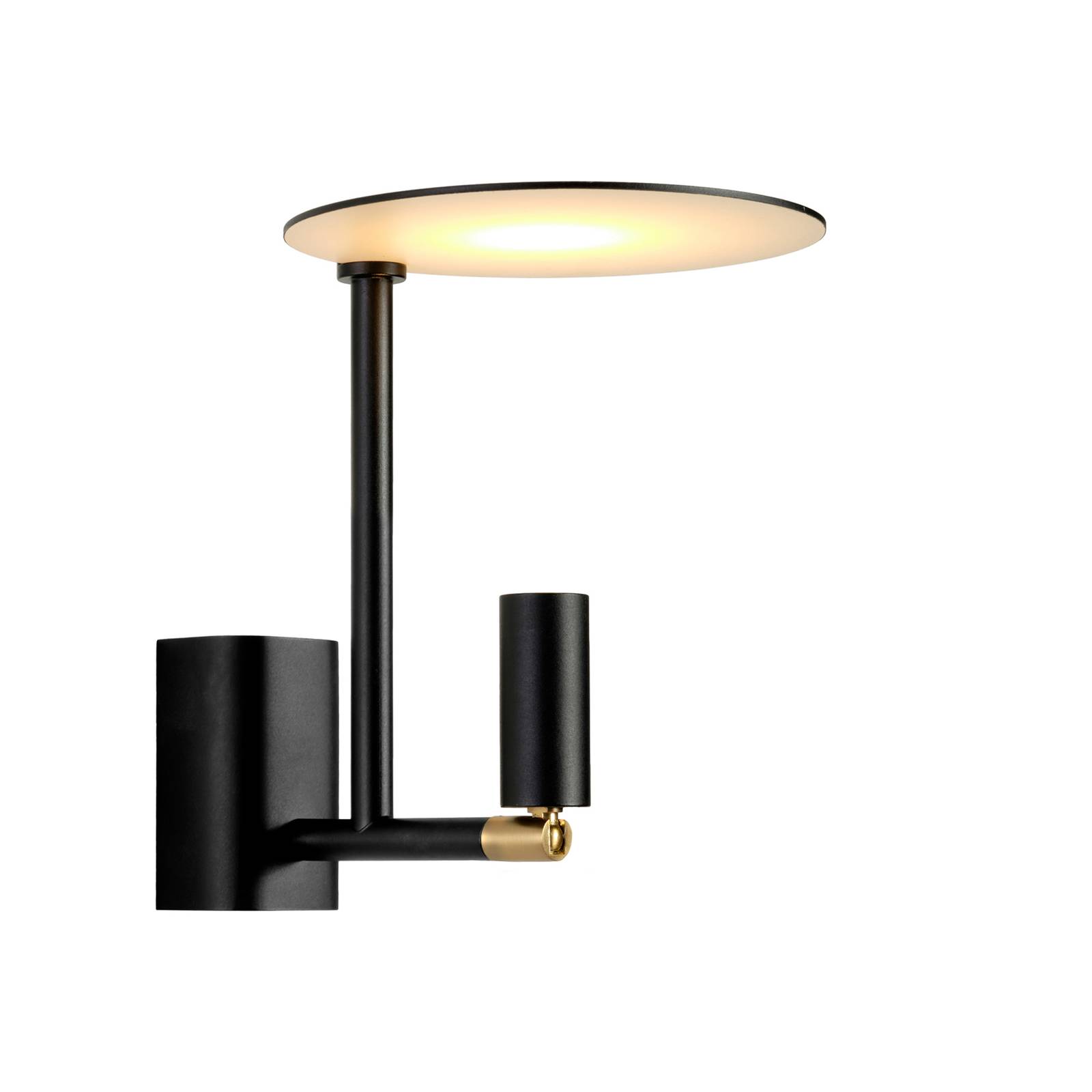 LED-Wandlampe Kelly, Spot ausrichtbar schwarz/gold von Carpyen