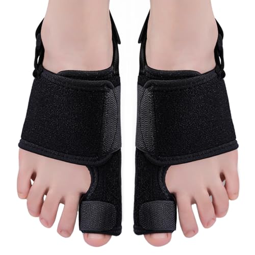 2 Stück Hallux Valgus Korrektur Hallux Valgus Schiene Hallux Valgus Bandage Hallux Schiene Hallux-Valgus-Schiene Hallux Valgus Korrektur Schiene für Damen und Herren (Schwarz) von Carreneu