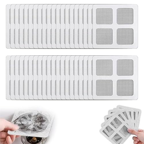 40Pcs Haarsieb Dusche,Einweg Abflusssieb Dusche Abfluss HaarfäNger Floor Drain Sticker,Multifunktionaler Haarsieb Dusche Für Entwässerung Badewanne,Für KüchenspüLe Duschrinne Den Bodenablauf von Carreneu