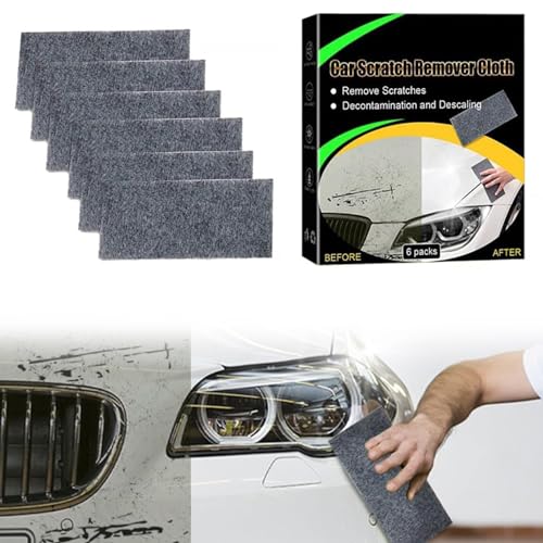 6 Stück Nano Sparkle Tuch Auto Kratzer Original Nano Sparkle Tuch Nanosparkle Tuch Nano Magic Tuch Car Scratch Remover Geeignet Zur Reparatur Kleinerer Kratzer im Lack und Zur Autoreinigung von Carreneu