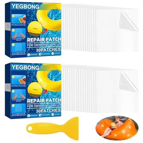 Carreneu 60 Pcs Pool Reparaturset Pool Flicken Pool Reparaturset Unterwasser Pool Flicken Unterwasser Pool Kleber Unterwasser Poolfolie Reparaturset Pool Flickzeug Reparaturset FüR Pools Mit Schaber von Carreneu