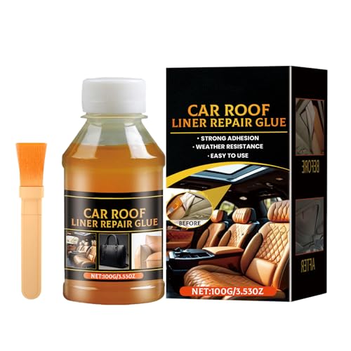 Dachhimmel Kleber Sprühkleber Dachhimmel Auto Dachhimmel Kleber Dachhimmel-Reparaturkleber 100g für Schnelle Reparaturen und Dauerhafte Fixierungen Im Fahrzeuginnenraum mit 1 Pinsel von Carreneu