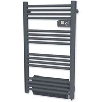 Carrera - Handtuchheizkörper 500W + Gebläse 1000W (1500W) Anthrazitgrau - Rundrohre - Anthrazitgrau - Gris anthracite von Carrera