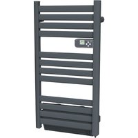 Handtuchheizkörper mit flachen Lamellen 500 w + Gebläse 1000 w - Anthrazitgrau - Gris anthracite - Carrera von Carrera