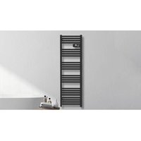Carrera Narrow mattschwarzer elektrischer Handtuchtrockner 600W LCD - Mattschwarz von Carrera