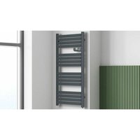 Anthrazitgrauer Handtuchheizkörper mit flachen Lamellen 700 w – Anthrazitgrau - Carrera von Carrera