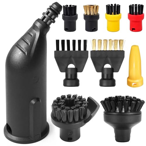 10 Stück Kompatibel mit Dampfreiniger Zubehör,Easyfix SC1 SC2 SC3 SC4 SC5 CTK10 CTK20 6 Große Rundbürsten 2 Fugenbürste 1 Düse und 1 Verlängerungsdüse Strapazierfähiges Nylonborstenmaterial 10 Stück Kompatibel mit Dampfreiniger Zubehör,Easyfix SC1 SC2 SC3 SC4 SC5 CTK10 CTK20 6 Große Rundbürsten 2 Fugenbürste 1 Düse und 1 Verlängerungsdüse Strapazierfähiges Nylonborstenmaterial von Carreuty