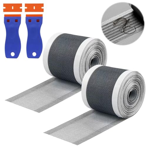 2 Stück Abflusssieb Haarsieb Dusche mit Plastikspatel，12CM X 4M Duschrinne Haarsieb Selbstklebend Abfluss HaarfäNger Badewann Haare Sieb Für Badezimmer Balkon von Carreuty