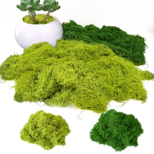 200g Kunstmoos zum Dekorieren, Moos Deko Fake Dekomoos Bastelmoos, Kunstmoos zum Basteln Künstliches Aquarium Moos für Wand Krippe Aquarium Krippe Modellbau Dunkelgrün,100g Dunkelgrün + 100g Hellgrün 200g Kunstmoos zum Dekorieren, Moos Deko Fake Dekomoos Bastelmoos, Kunstmoos zum Basteln Künstliches Aquarium Moos für Wand Krippe Aquarium Krippe Modellbau Dunkelgrün,100g Dunkelgrün + 100g Hellgrün von Carreuty
