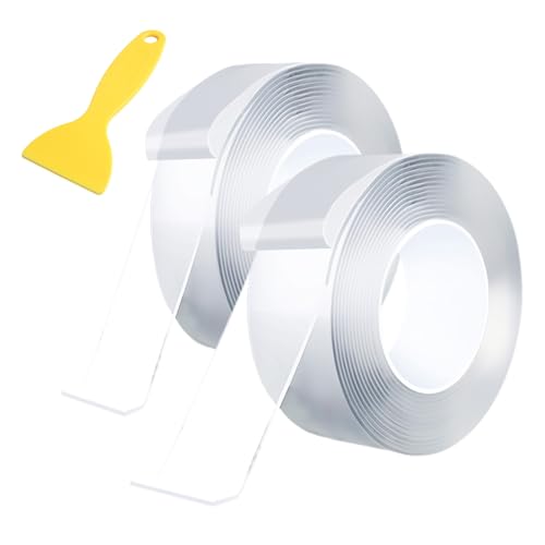 4M Doppelseitiges Extra Starkes Dichtungsband Badezimmer Wasserdicht Transparent Wiederverwendbar Waschbar Spurloses Band für Duschen Küchen Ecken Badezimmer Dekoration mit Dichtungswerkzeug von Carreuty