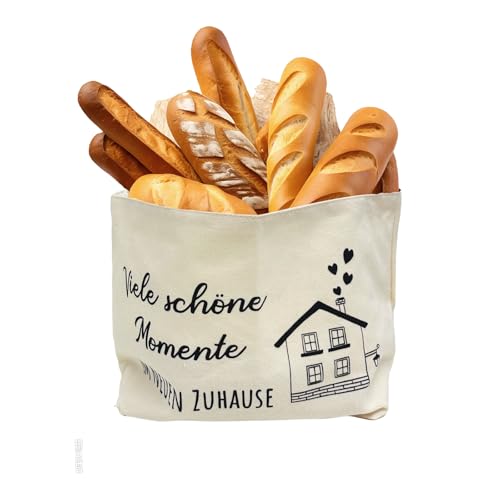 Brotkorb Geschenkkorb für Einzugsgeschenke Wohnung Einweihungsgeschenk Haus Brot und Salz Geschenk zum Einzug Brottasche Geschenkidee Umzug Oder Neue Richtfest Geschenk Brotkorb Aus Stoff (Weiß) von Carreuty