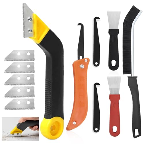 12 Pcs Fugenkratzer Fliesen 1 Küche Fliesenfugen Entfernen Badezimmer Abgewinkelter Fugenreiniger Fliesen mit 1 Hakenmesser 5 Ersatzklingen 2 Ersatz-Hakenmesser 2 Spatel Bürste für die Fliesenreinigun 12 Pcs Fugenkratzer Fliesen 1 Küche Fliesenfugen Entfernen Badezimmer Abgewinkelter Fugenreiniger Fliesen mit 1 Hakenmesser 5 Ersatzklingen 2 Ersatz-Hakenmesser 2 Spatel Bürste für die Fliesenreinigun von Carreuty