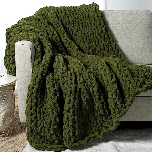 Carriediosa Grobstrick-Überwurfdecke, 152,4 x 203,2 cm, Doppelbett, 100 % handgefertigt, großes Chenille-Loop-Garn, weich, flauschig, Überwürfe für Couch, Sofa, Bett, große Häkeldecke, gemütlich, von Carriediosa