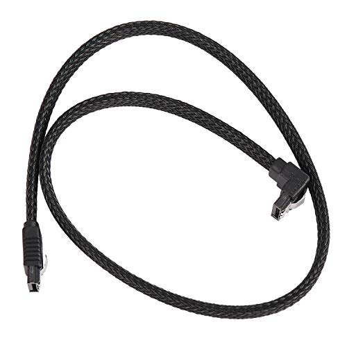 Carriere 50Cm Sata 3.0 Iii Sata3 7 Pin Datenkabel Rechtwinklig 6 Gbit/S Ssd-Kabel HDD Festplatten Datenkabel Mit Nylon (Schwarz) von Carriere